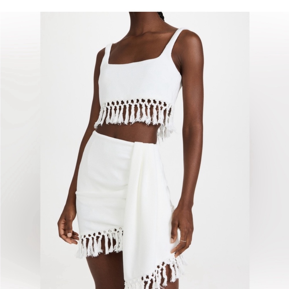 Saylor Arleen Skirt Set - white- size XS